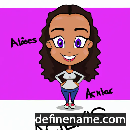 cartoon of the name Alexxis