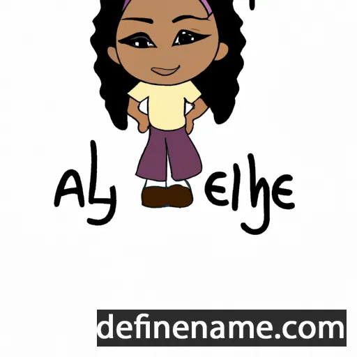 cartoon of the name Aleyah