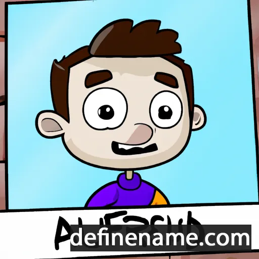 cartoon of the name Alfredu