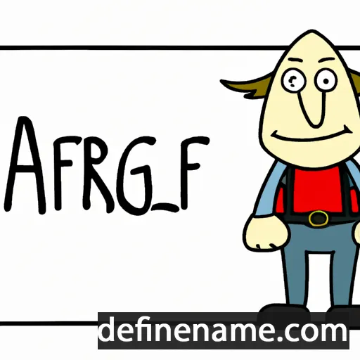 cartoon of the name Alfrigg