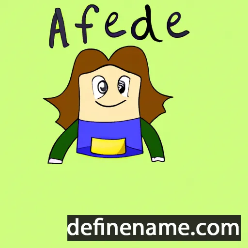 cartoon of the name Algedė