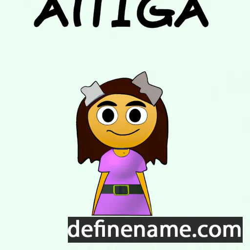 cartoon of the name Algita