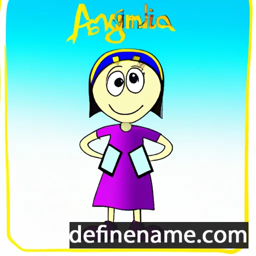 cartoon of the name Algminas