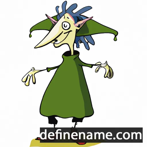 cartoon of the name Algminė