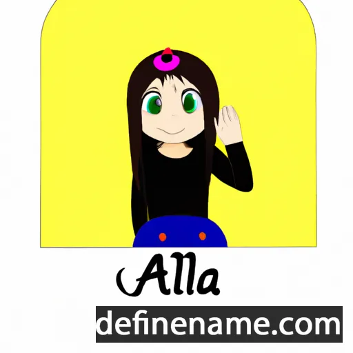 cartoon of the name Alhia