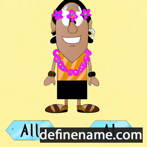 cartoon of the name Ali'iloa