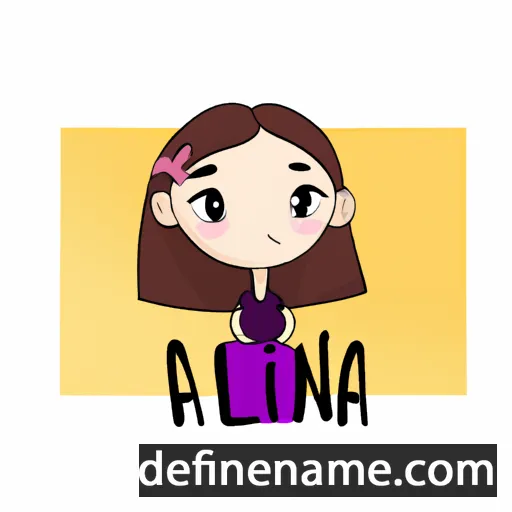 cartoon of the name Alína