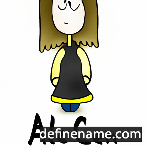 cartoon of the name Alicen