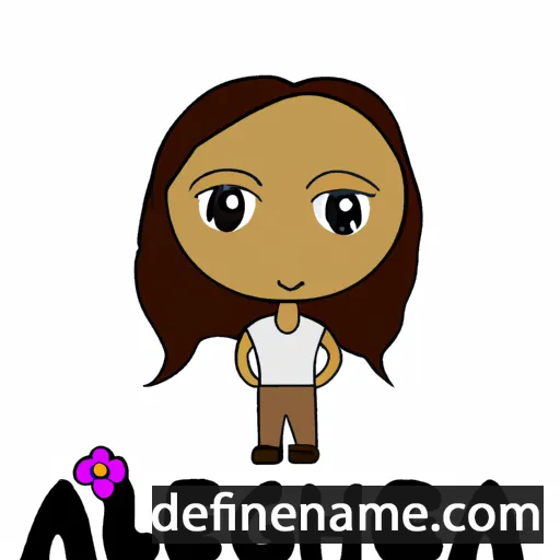 cartoon of the name Aliegha