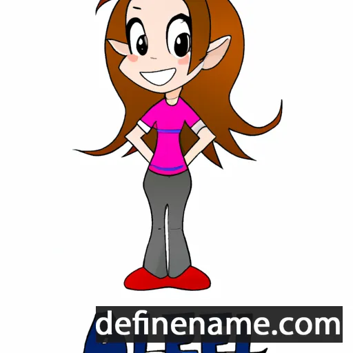 cartoon of the name Aliel