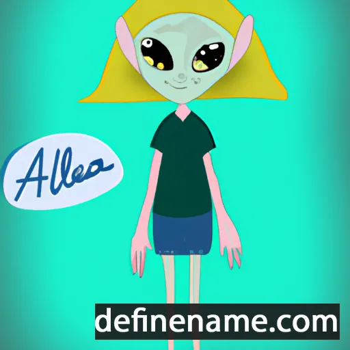 cartoon of the name Aliena