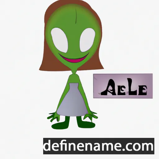 cartoon of the name Aliene