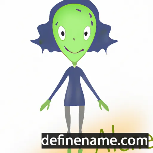 cartoon of the name Alienne