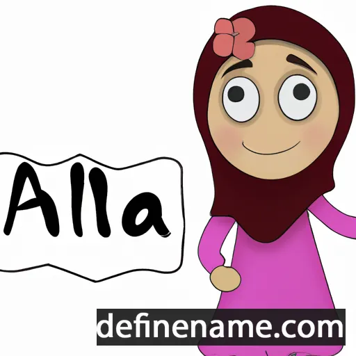 cartoon of the name Aliha