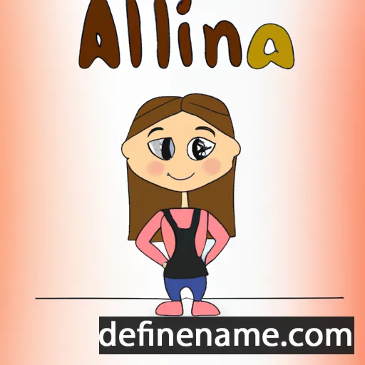 cartoon of the name Alina