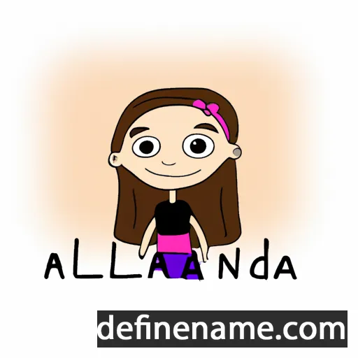 cartoon of the name Alinda