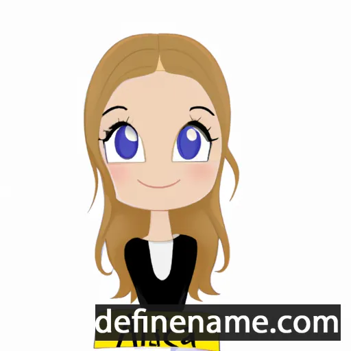 cartoon of the name Aliscia