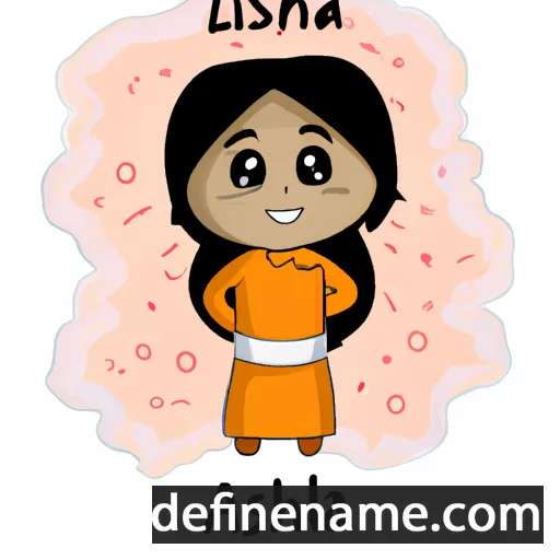 cartoon of the name Alishba