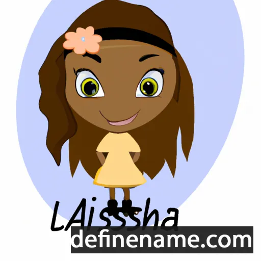 cartoon of the name Alishea