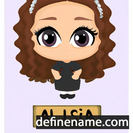 cartoon of the name Alisia