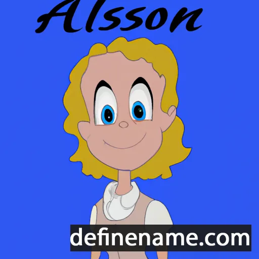 cartoon of the name Alisone