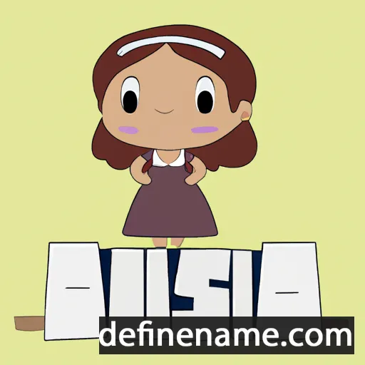 cartoon of the name Alissia