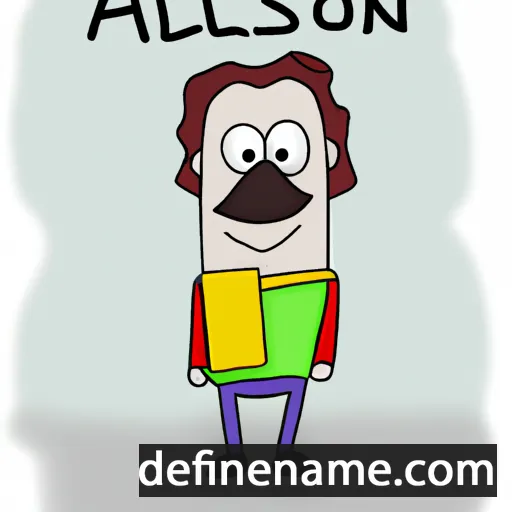 cartoon of the name Alissom