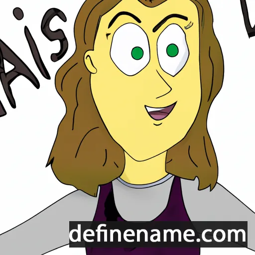 cartoon of the name Alisson