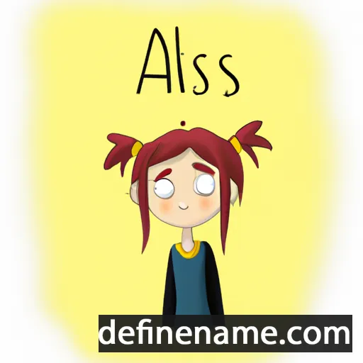 cartoon of the name Alistė