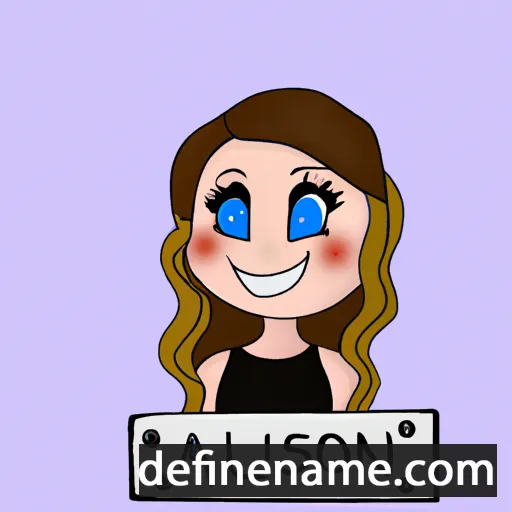 cartoon of the name Alisyn