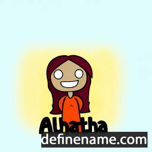 cartoon of the name Alitha