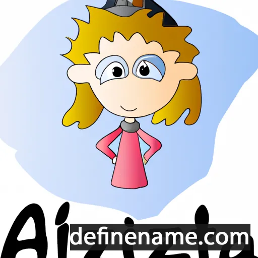 cartoon of the name Alitzia