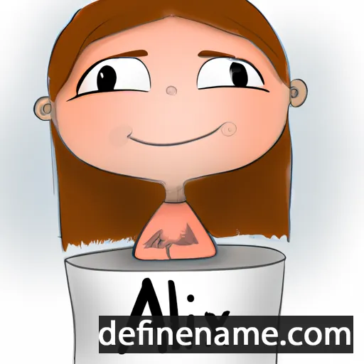 cartoon of the name Alixia