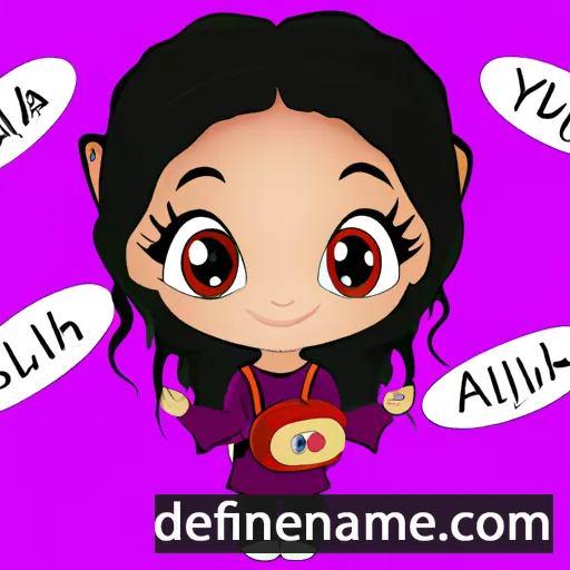 cartoon of the name Aliyaah