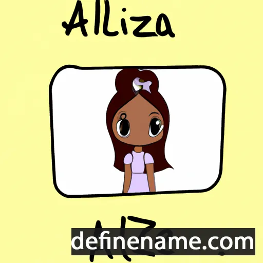 cartoon of the name Alizéa