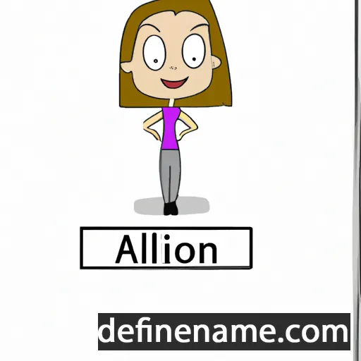 cartoon of the name Alizon