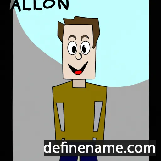 cartoon of the name Aljon