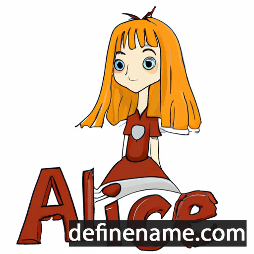 cartoon of the name Allice