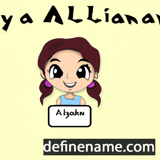 cartoon of the name Allyanna