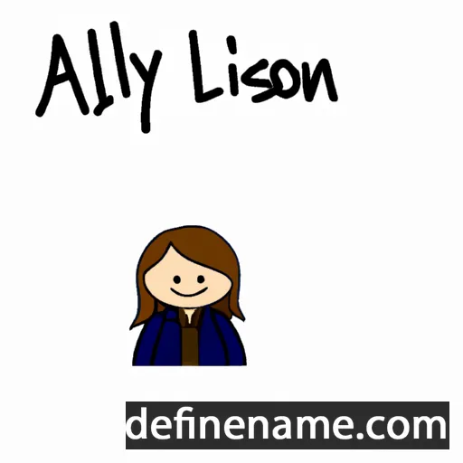 cartoon of the name Allysen