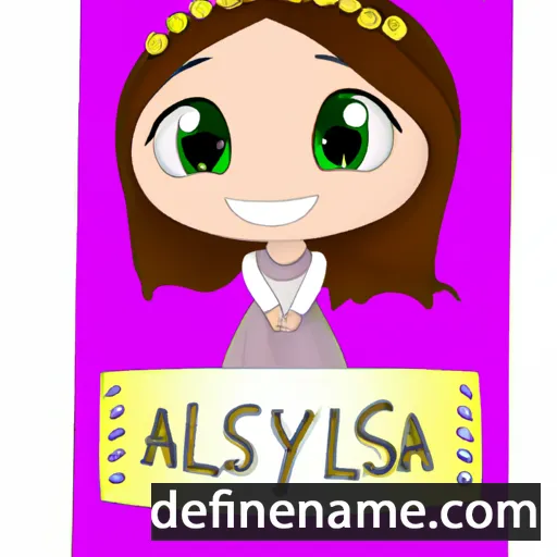 cartoon of the name Allyssia