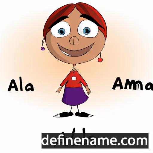 cartoon of the name Alma