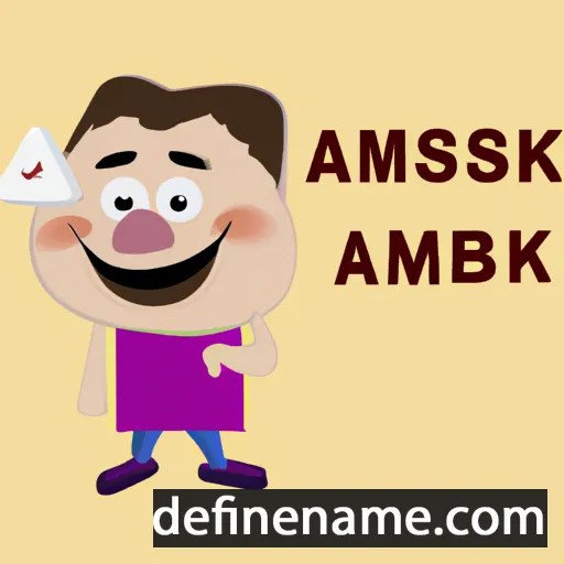 cartoon of the name Almasbek