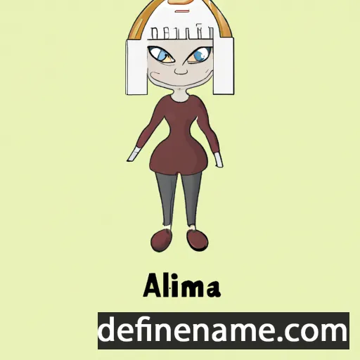 cartoon of the name Alminė