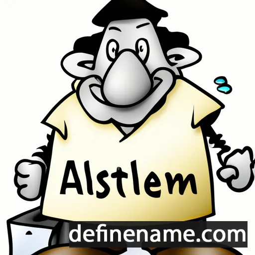 Almsteinn cartoon