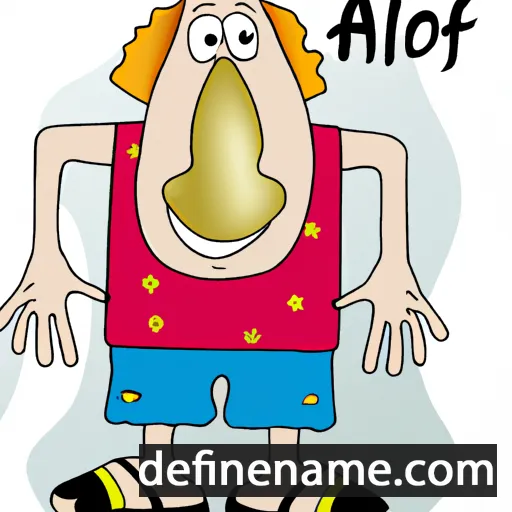 cartoon of the name Alof