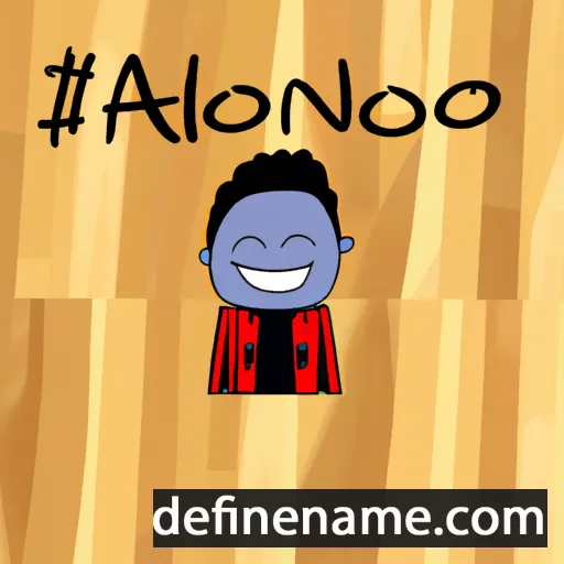 cartoon of the name Alohnzo