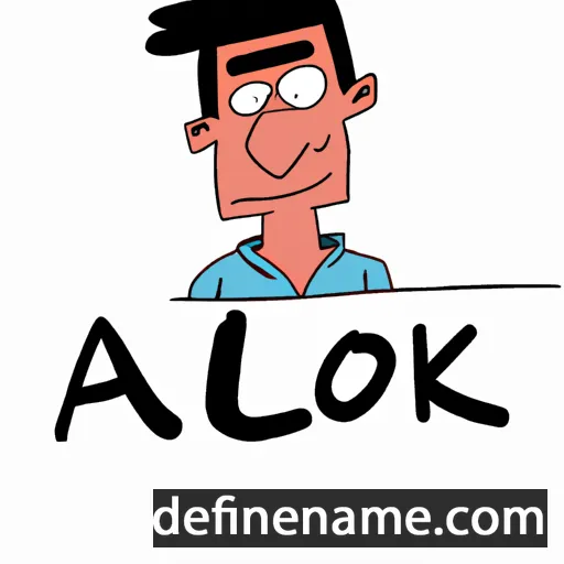 cartoon of the name Alok