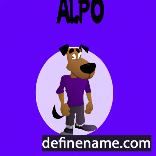 cartoon of the name Alpo