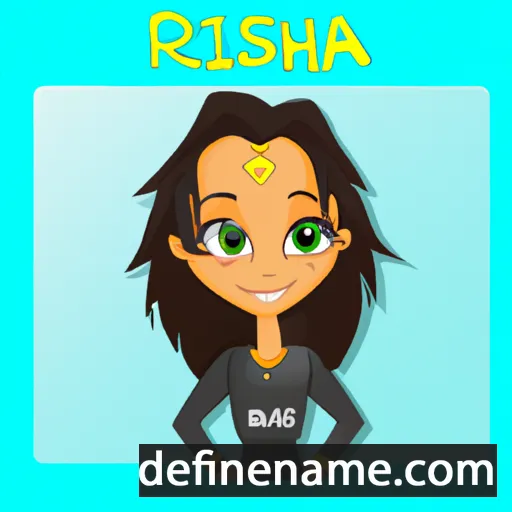 cartoon of the name Alrisha